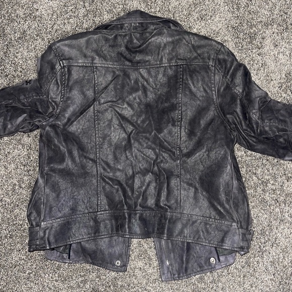 Thread Supply Gray/Black Leather Jacket - Small - Picture 2 of 6